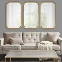 Kirklands Home Gold Adelaide Scalloped Rectangular Wall Mirror