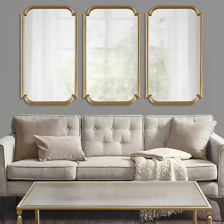 Kirklands Home Gold Adelaide Scalloped Rectangular Wall Mirror