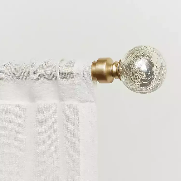 Kirklands Home Gold Aged Mercury Sphere Curtain Rod, 72 in. Sale
