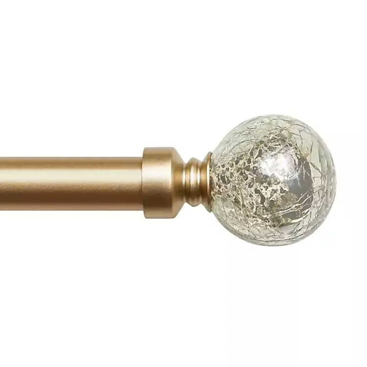 Kirklands Home Gold Aged Mercury Sphere Curtain Rod, 72 in. Sale