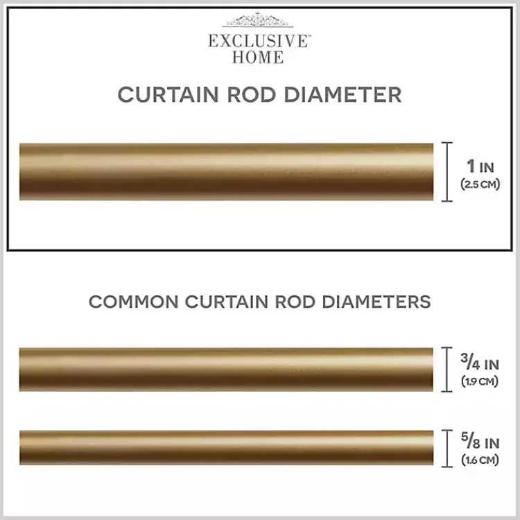 Kirklands Home Gold Aged Mercury Sphere Curtain Rod, 72 in. Sale