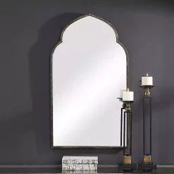 Kirklands Home Gold and Bronze Metal Arch Mirror Sale