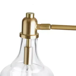 Kirklands Home Gold and Marble Table Lamp with Glass Bell Shade Clear Outlet