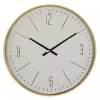 Kirklands Home Gold and White Classic Wall Clock Outlet