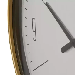 Kirklands Home Gold and White Classic Wall Clock Outlet