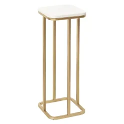 Kirklands Home and White Credele Accent Table Gold New