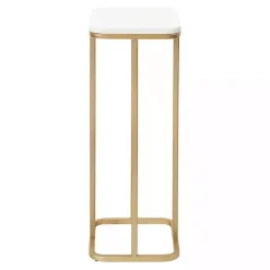 Kirklands Home and White Credele Accent Table Gold New