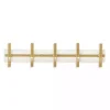 Kirklands Home Gold and White 5-Hook Coat Rack New