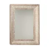 Kirklands Home Gold and White Washed Carved Frame Mirror Hot
