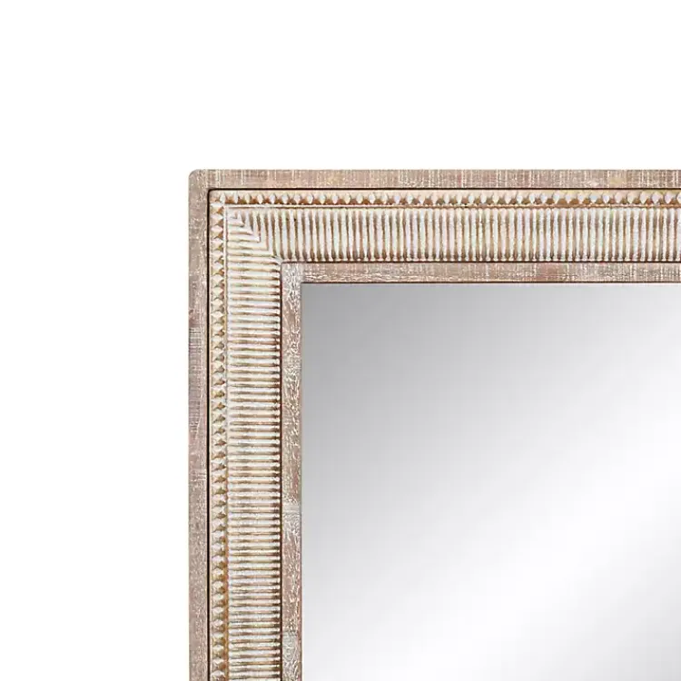 Kirklands Home Gold and White Washed Carved Frame Mirror Hot