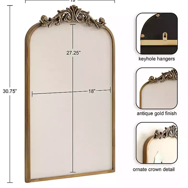 Memo & Chalkboards>Kirklands Home Arch Framed Arendall Pinboard Gold