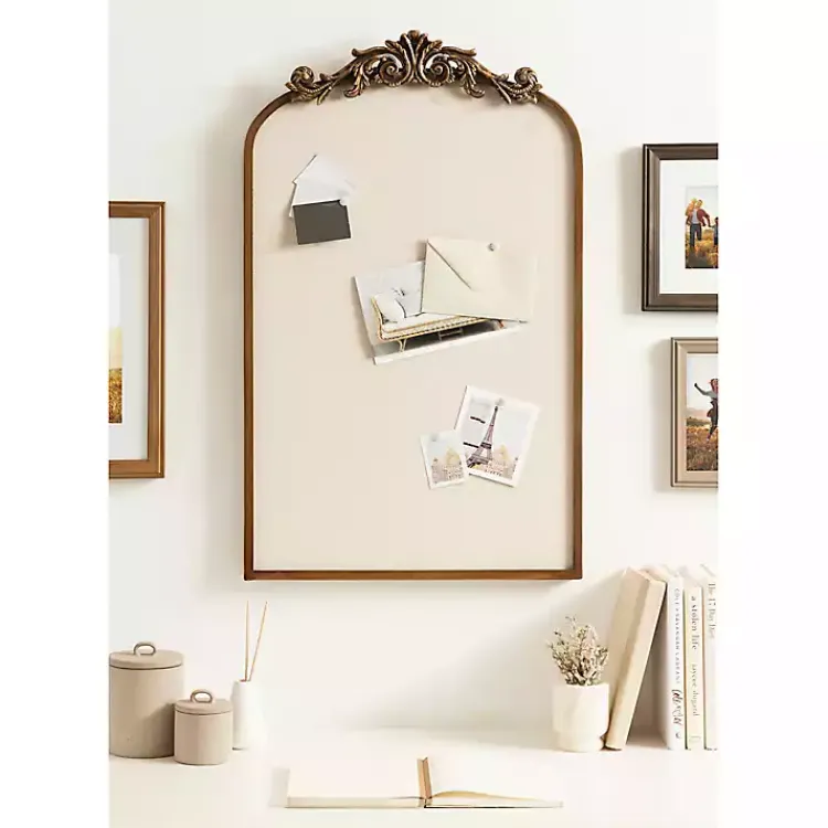 Memo & Chalkboards>Kirklands Home Arch Framed Arendall Pinboard Gold