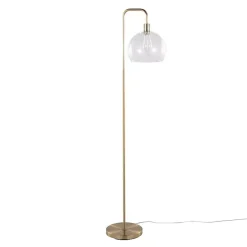 Kirklands Home Arch Metro Glass Globe Floor Lamp Gold