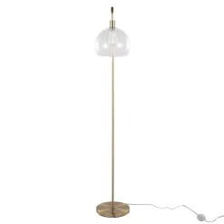 Kirklands Home Arch Metro Glass Globe Floor Lamp Gold