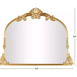 Kirklands Home Gold Arched Baroque Wall Mirror Clearance