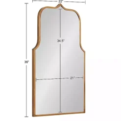 Kirklands Home Arched Scallop Wall Mirror Gold Sale