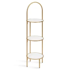 Kirklands Home Gold Arched 3-Tier Plant Stand New