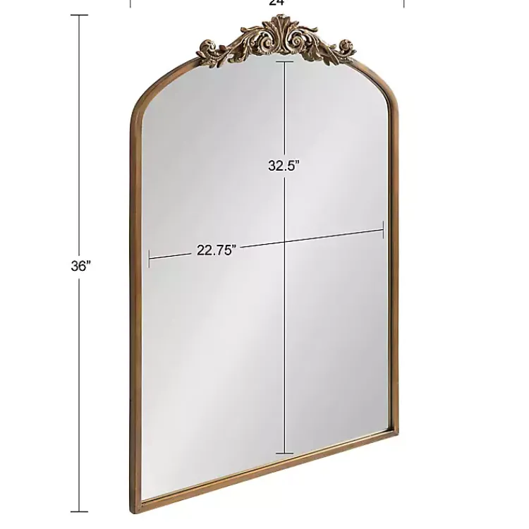 Kirklands Home Arendahl Arched Mirror, 24x36 in. Gold Outlet