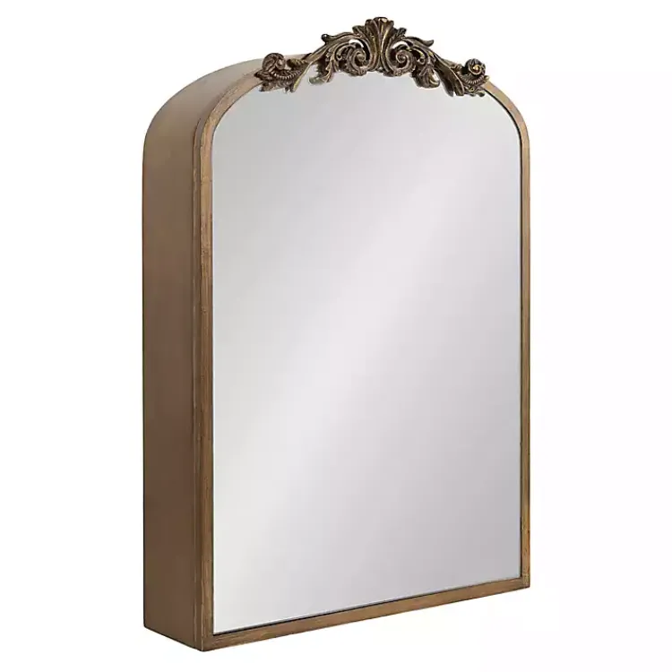 Kirklands Home Gold Arendahl Arched Mirror Jewelry Cabinet Best