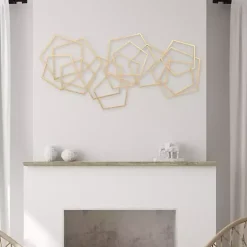 Kirklands Home Astraga Pentagon Plaque Gold Clearance
