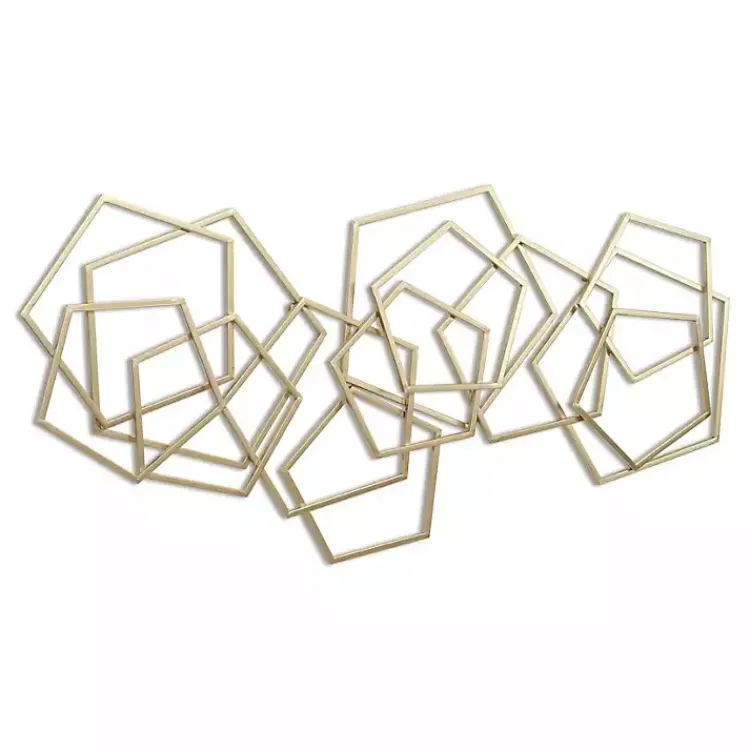 Kirklands Home Astraga Pentagon Plaque Gold Clearance