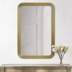 Kirklands Home Gold Aurelia Fluted Wall Mirror Best