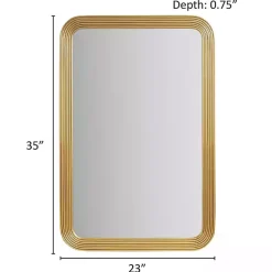 Kirklands Home Gold Aurelia Fluted Wall Mirror Best