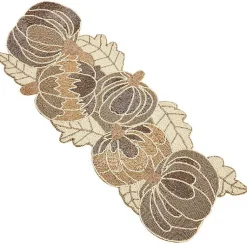 Kirklands Home Gold Beaded Pumpkin Harvest Table Runner Sale