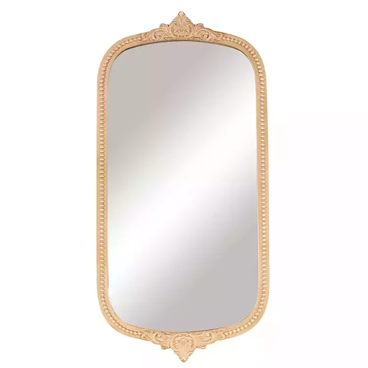 Kirklands Home Gold Beaded Scroll Frame Wall Mirror