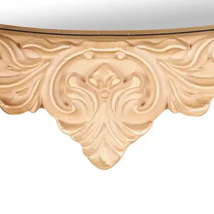 Kirklands Home Gold Beaded Scroll Frame Wall Mirror