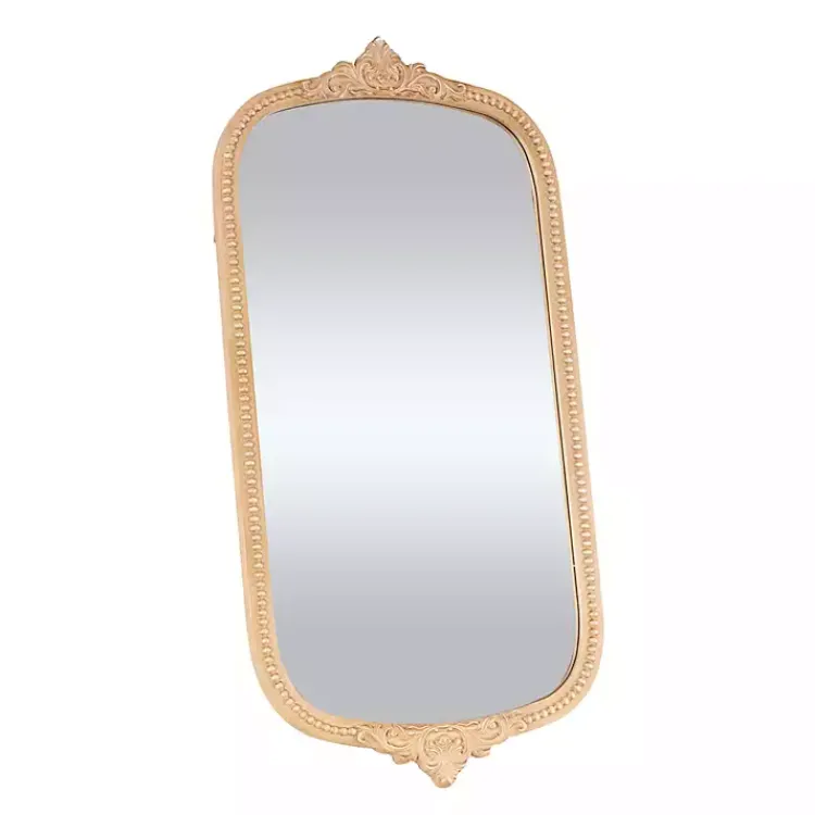 Kirklands Home Gold Beaded Scroll Frame Wall Mirror