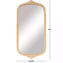 Kirklands Home Gold Beaded Scroll Frame Wall Mirror