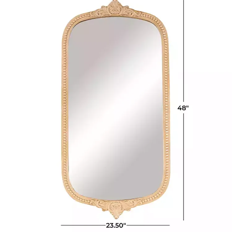 Kirklands Home Gold Beaded Scroll Frame Wall Mirror
