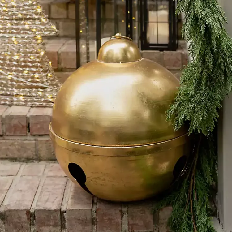 Outdoor Christmas Decorations>Kirklands Home Bell Figurine, 22 in. Gold