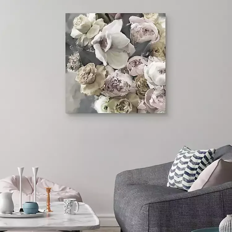 Kirklands Home Gold Blushing Blooms Canvas Art Print Sale