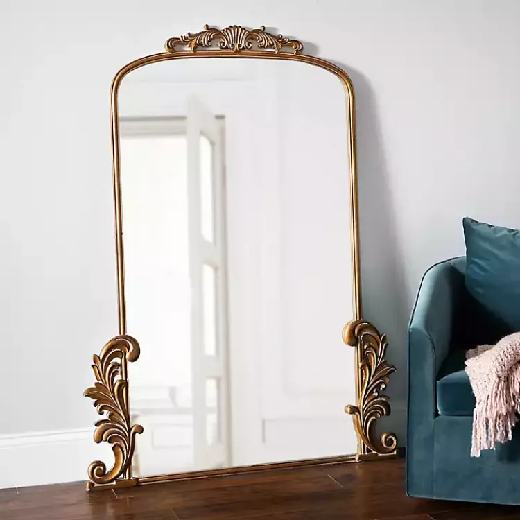 Kirklands Home Gold Bordeaux Ornate Leaner Mirror, 46x63 in.