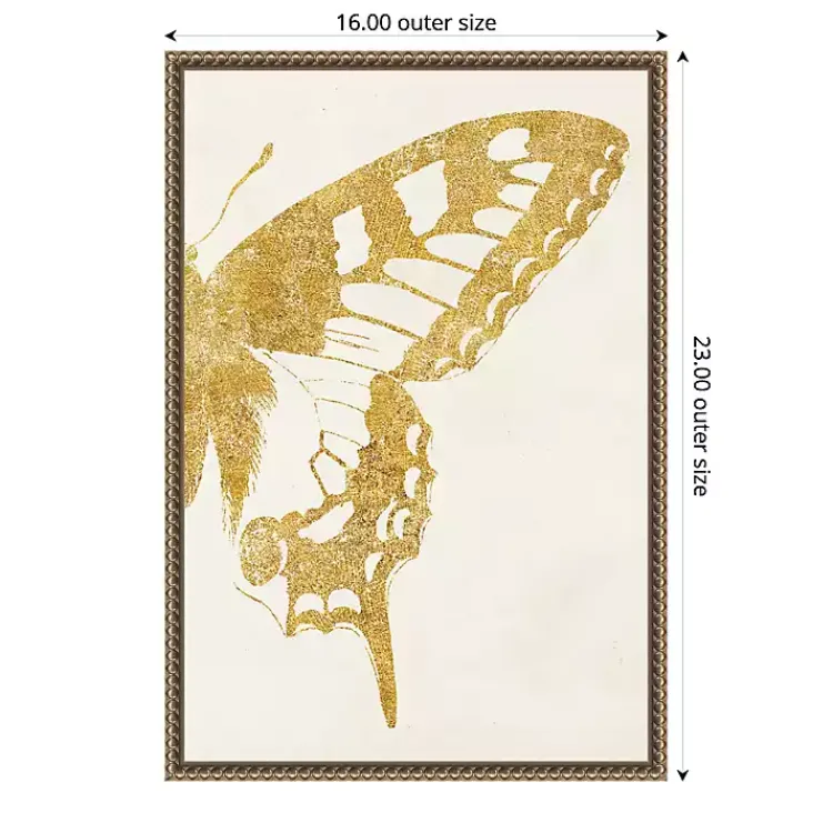 Kirklands Home Gold Butterfly Wings Framed Canvas Art Print Online