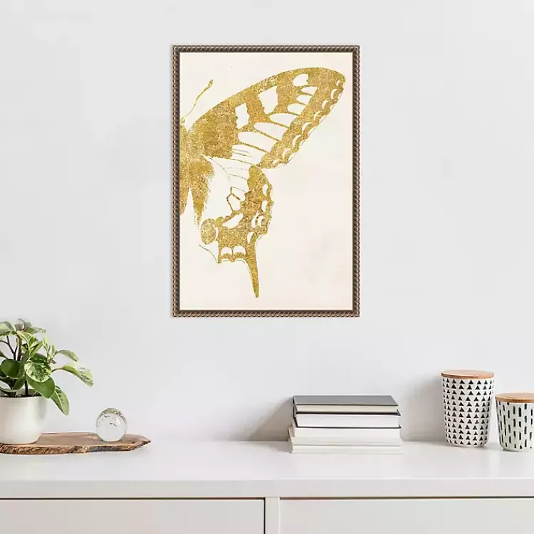 Kirklands Home Gold Butterfly Wings Framed Canvas Art Print Online