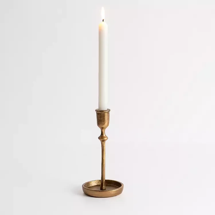 Candle Holders>Kirklands Home Cast Iron Taper Candle Holder, 8 in. Gold