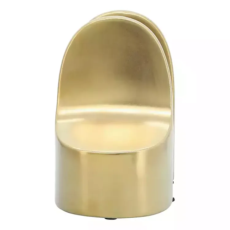 Decorative Accents>Kirklands Home Ceramic Curved Bookends Gold