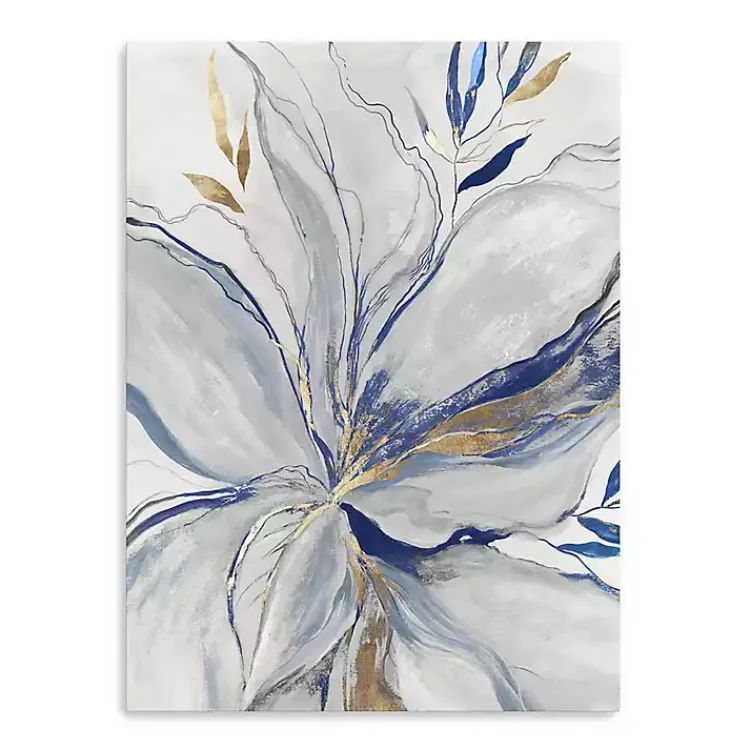 Kirklands Home Gold Charcoal Bloom Canvas Art Print, 24x32 in. Best