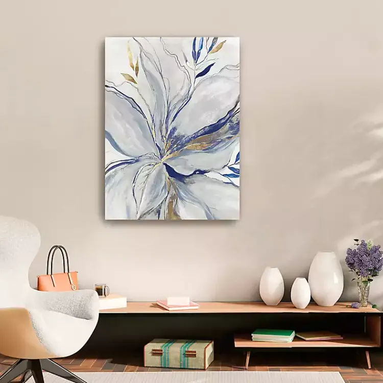 Kirklands Home Gold Charcoal Bloom Canvas Art Print, 24x32 in. Best