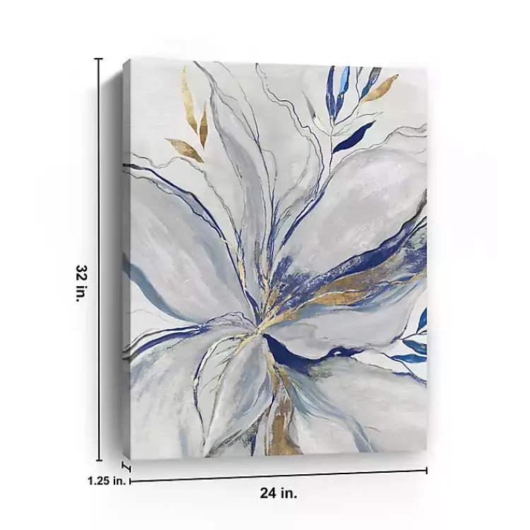 Kirklands Home Gold Charcoal Bloom Canvas Art Print, 24x32 in. Best