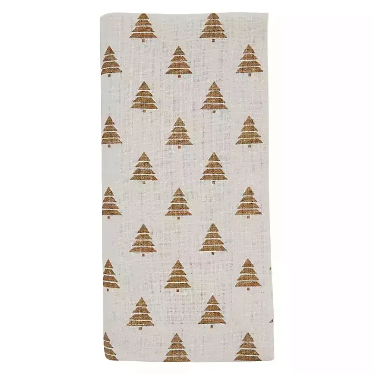 Christmas Dining & Entertaining>Kirklands Home Gold Christmas Tree Napkins, Set of 4
