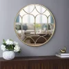 Kirklands Home Gold Circular Inset Round Wall Mirror Sale