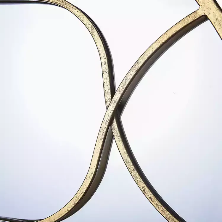 Kirklands Home Gold Circular Inset Round Wall Mirror Sale
