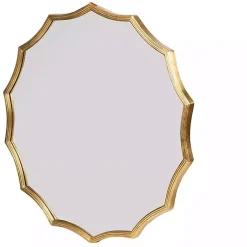 Kirklands Home Gold Curved Sunburst Wall Mirror Outlet