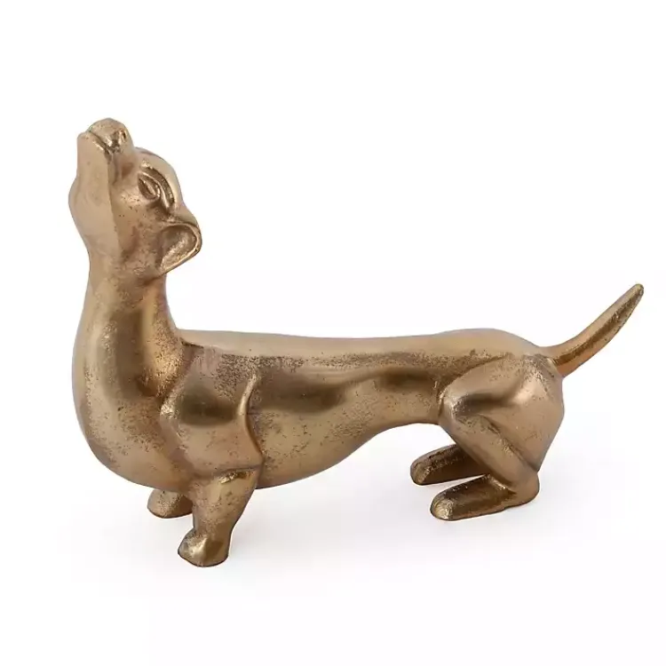 Statues & Figurines>Kirklands Home Dachshund Figurine Gold