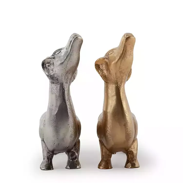 Statues & Figurines>Kirklands Home Dachshund Figurine Gold