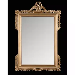 Kirklands Home Gold Decorative Scrolls Ornate Wall Mirror